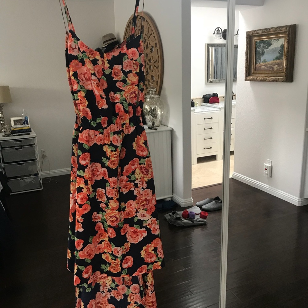Floral high low midi size M